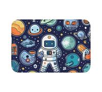 Astronauta, Planeta Ovni Alienígena Felpudos Entrada Secado Rápido Alfombra Baño Antideslizante Alfombra Exterior para Bañera Ducha Hogar 40X60Cm