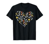 Astronauta Planetas Cohetes Corazón Amor Espacio Galaxia Niños Mujeres Camiseta