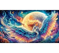 Astronauta Playing Guitarra on The Moon Puzzle de 1000 Piezas para Adultos y niños - Juego Extremadamente diFícil & Estimulante Idea 75x50/1000pcs