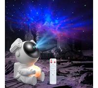Astronauta Proyector Galaxia luz Nocturna, LED Cielo estrellado Lámpara Proyector con Nebulosa, Temporizador, mando a Distancia y 360 ° de Rotación, Regalos de Cumpleaños y Navidad para hijos Adultos