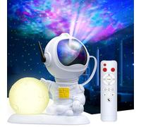 Astronauta Proyector Galaxy, Proyector Estrellas Techo con Luz Nocturna Infantil, 9 Modos, 360° Rotación, Mando a Distancia, Lampara Luna para Decoracion Hogar, Regalos para Niños y Adultos