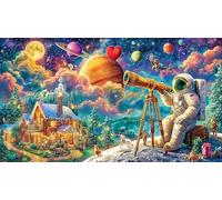 Astronauta Puzzle de 1000 Piezas de Papel Reciclado - Actividad Familiar & Regalo Divertido Idea Adultos 38x26/1000pcs