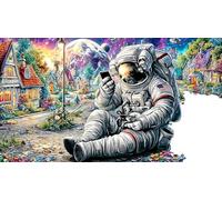 Astronauta Puzzle de 1000 Piezas de Papel Reciclado - Juego Divertido & Estimulante para Adultos y niños Regalo 75x50/1000pcs