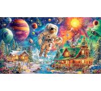 Astronauta Puzzle de 1000 Piezas de Papel Reciclado - Juego edugatoivo & Relajación para Adultos en casa 38x52/1000pcs