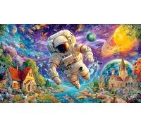 Astronauta Puzzle de 1000 Piezas de Papel Reciclado para Adultos - Regalo Divertido & Actividad Familiar Decoración de Pared 75x50/1000pcs