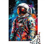 Astronauta Puzzle de 1000 Piezas Estilo Abstracto Colorido Puzzle para Adultos Cartón Relajante Enfocar Decoración Hogar 52x38cm/1000pcs