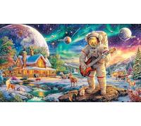 Astronauta Puzzle de 1000 Piezas para Adultos - Juego edugatoivo & Relajación Decoración de Pared & Regalo 75x50/1000pcs