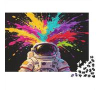 Astronauta Puzzle de 1000 Piezas para Adultos Papel Arte Creativo Colorido Ocio Relajación Enfoque Interacción Familiar Decoración Regalo 38x26cm/1000pcs