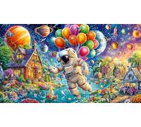Astronauta Puzzle para Adultos de 1000 Piezas - Juego Familiar Divertido & Estimulante Juego edugatoivo & Relajación 75x50/1000pcs