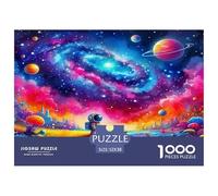 Astronauta Rompecabezas 1000 Piezas para Adultos Y Niños aeroespacial Familia Juego Impossible Habilidad Familiar Idea De Regalo para Ella O É 52x38cm/1000pcs