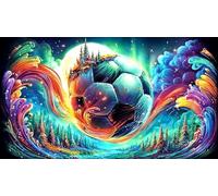 Astronauta Running in Space Puzzle de 1000 Piezas de Papel Reciclado - Juego Divertido & Estimulante para Adultos y niños Regalo 38x52/1000pcs