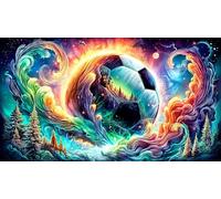 Astronauta Running in Space Puzzle de 1000 Piezas para niños y Adultos - Juego Familiar Divertido Papel Reciclado Regalo 38x52/1000pcs