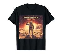 Astronauta saludando desde el control terrestre de Marte al Mayor Tom Camiseta