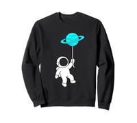 Astronauta Sosteniendo Planeta Globo Ilustración Sudadera