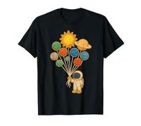 Astronauta Sosteniendo Planeta Globos Espacio de Ciencia del Sistema Solar Camiseta