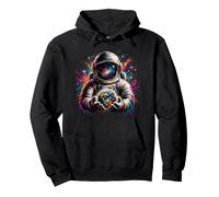 Astronauta Sosteniendo Planetas Tierra Astronomía Ciencia Espacio Sudadera con Capucha