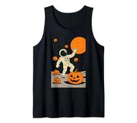 Astronauta Space Pumpkin Halloween Jack O Lantern Spooky Camiseta sin Mangas