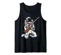 Astronauta Tocando El Bajo Bajista Músico Toca Guitarra Camiseta sin Mangas