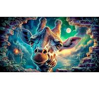 Astronauta-Tocando-Guitarra-en-Espacio Puzzle de 1000 Piezas para Adultos Cartón 100% Reciclado para la Familia 75x50cm/1000pcs