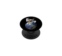 Astronauta Tocando la Guitarra Espacial Guitarrista Regalo Musical PopSockets PopGrip Adhesivo