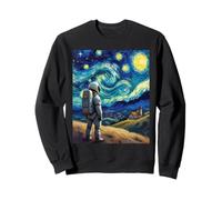 Astronauta visionario Viajero Espacial cósmico Inspirado en Van Gogh Sudadera