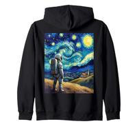 Astronauta visionario Viajero Espacial cósmico Inspirado en Van Gogh Sudadera con Capucha