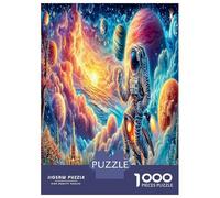Astronautaaaaa flotando en el vórtice cósmico Colorido Puzzles Intelectual Desafío 1000 Piezas Viaje Espacial fantasía Rompecabezas Pasatiempo Creativo para Niños Adultos 38x26cm/1000pcs