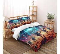 Astronautaas Space Funda De Edredón 3 Piezas 3D Impresa Revelry HumanMars con 2 Fundas De Almohada Double（200x200cm） 100% Microfibra Juego De Cama para para Adultos Y Niñas
