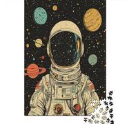Astronautas de Dibujos animadosas Puzzles,desafío for Adults Planeta de Ciencia ficcións 1000 Piezas Obra De Arte De Juego De para Adultos, Regalos A Partir De 14 Años 1000pcs (75x50cm)