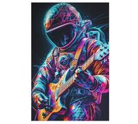 Astronaute Playing Guitar Puzzles Adultos 1000 Piezas de Madera Juguete De Puzzle Desafío Del Cerebro Para Niños, Inteligencia (78×53cm)