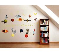 Astronave Planetas 3D Cosmos Robots Una colección de planetas Conjunto Cuarto Desmontable Mural Guardería Calcomanía Decoración Bebé Art Pegatina de pared Pegatinas Decoración Niños