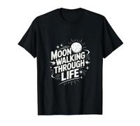 Astronomía Cita Moonwalking Astrónomo Planeta Luna Camiseta gráfica económica, Hombre, Negro, M