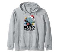 Astronomía Divertida - Los Frikis del Espacio de Navidad Nunca olvidan Plutón Sudadera con Capucha