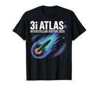Astronomía Espacial del Cometa interestelar 3i Atlas Camiseta gráfica económica, Hombre, Negro, L