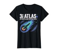 Astronomía Espacial del Cometa interestelar 3i Atlas Camiseta gráfica económica, Mujer, Negro, M