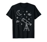 Astronomía Espacial Telescopio Luna Estrellas Universo Camiseta