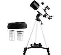 Astronomical Telescope Telescopio para Principiantes y niños astronómicos, telescopio Refractor HD de 70 mm con trípode Ajustable y Soporte para teléfono, Lente Totalmente recubierta Telescope