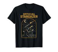 Astrónomo astronómico retro lobo espacial para hombre Camiseta