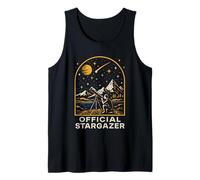 Astrónomo astronómico retro lobo espacial para hombre Camiseta sin Mangas