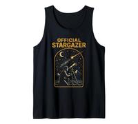 Astrónomo astronómico retro lobo espacial para hombre Camiseta sin Mangas