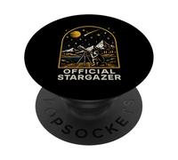 Astrónomo astronómico retro lobo espacial para hombre PopSockets PopGrip Adhesivo
