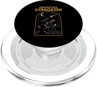 Astrónomo astronómico retro lobo espacial para hombre PopSockets PopGrip para MagSafe