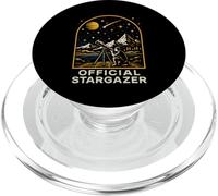 Astrónomo astronómico retro lobo espacial para hombre PopSockets PopGrip para MagSafe