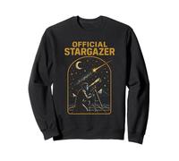 Astrónomo astronómico retro lobo espacial para hombre Sudadera