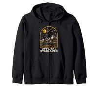 Astrónomo astronómico retro lobo espacial para hombre Sudadera con Capucha