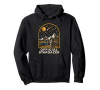 Astrónomo astronómico retro lobo espacial para hombre Sudadera con Capucha