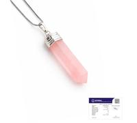 Astrotalk Colgante de lápiz de amor, curación de chakra del corazón y fortalecimiento de las relaciones, 108 horas de energía por los mejores astrólogos, colgante de cuarzo rosa para mujeres, regalo