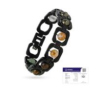 Astrotalk Pulsera metálica Dhan Yog - Negra