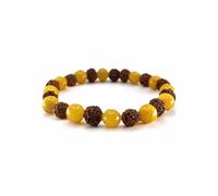 Astrotalk Pulsera original de Rudraksha | 5 Mukhi Rudraksha Original | 7 Mukhi Rudraksha original certificado | Pulseras certificadas para hombres y mujeres, talla única, Cristal, Aventurina