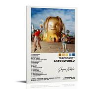 Astroworld Travis ScottPhoto Póster de paisaje para decoración del hogar y la oficina, lienzo decorativo de papel para pared, impresión moderna de decoración familiar, baño, estilo marco de 60 x 90 cm